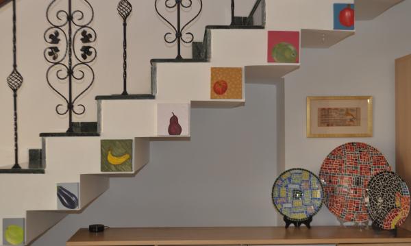 Vegetables & Fruits on a Staircase